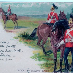 Outpost of the 2nd Dragoon Guards - men and horses Outpost of the 2nd Dragoon Guards - men and horses