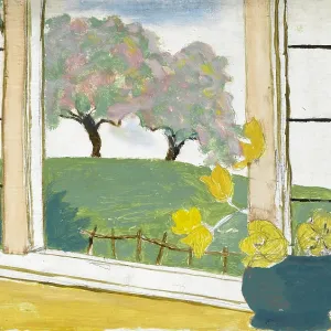 Peaceful scene through an open window, WW1 Peaceful scene through an open window, WW1
