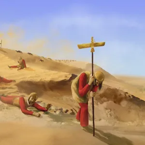 Persian army expiring in a desert Persian army expiring in a desert