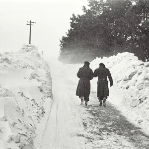 Two Polish soldiers in snow Two Polish soldiers in snow
