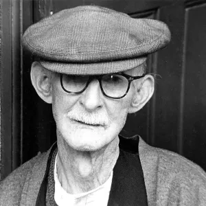 Portrait of retired miner in a flat cap Portrait of retired miner in a flat cap