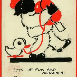 Postcard design artwork - Lots of fun and merriment Postcard design artwork - Lots of fun and merriment