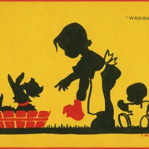 Postcard design - Washing Day Postcard design - Washing Day