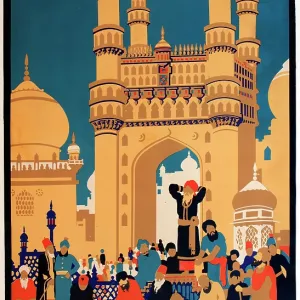 Poster advertising the Charminar, Hyderabad, India