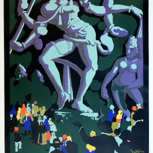 Poster advertising the Ellora Caves, India