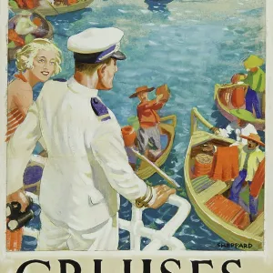 Poster advertising luxury cruises Poster advertising luxury cruises