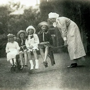 Powell-Cotton daughters and friend Powell-Cotton daughters and friend