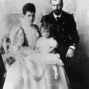 Prince Alexander Mikhailovich, Princess Ksenia and child