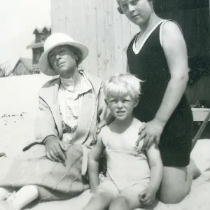 Prince Philip with Nanny Roose and Princess Sophie