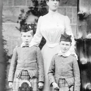 Princes Edward and Albert of Wales with their mother Princes Edward and Albert of Wales with their mother