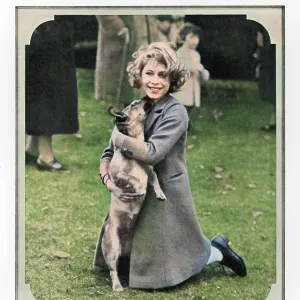 Princess Elizabeth and her corgi