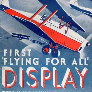 Programme cover, C W A Scott's First Flying For All Display