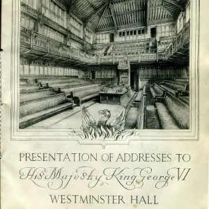 Programme cover, Presentation to King George VI Programme cover, Presentation to King George VI