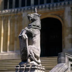 A Queen's Beast at Windsor Castle, Windsor, Berkshire