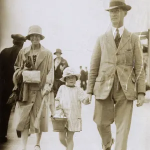 Ramsgate, Kent - Family strolling along the seafront Ramsgate, Kent - Family strolling along the seafront