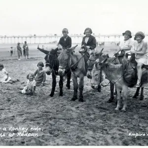 Ready for Donkey Ride on the Sands of Redcar Beach Ready for Donkey Ride on the Sands of Redcar Beach