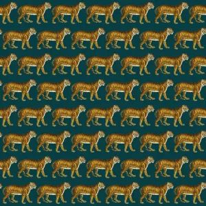Repeating Pattern - Tigers - dark navy blue background Repeating Pattern - Tigers - dark navy blue background