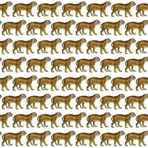 Repeating Pattern - Tigers - white background Repeating Pattern - Tigers - white background