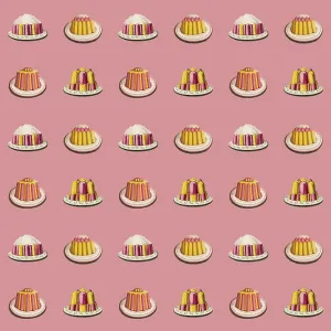 Repeating Pattern - Variety of dessert dishes Repeating Pattern - Variety of dessert dishes