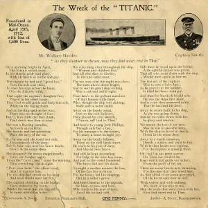 RMS Titanic - postcard, Wallace Hartley, Captain Smith