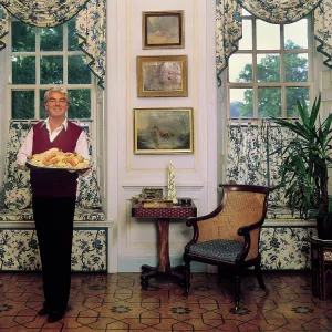 Robert Carrier at home Robert Carrier at home