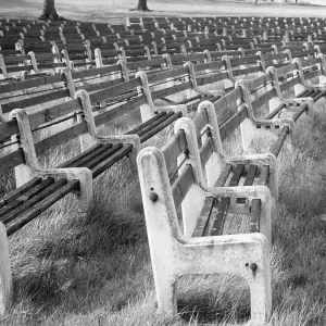 Rows of benches Rows of benches