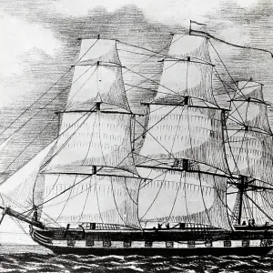 The sailing ship, Deutschland of the HAPAG - at sea The sailing ship, Deutschland of the HAPAG - at sea
