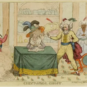 Satirical cartoon, Cheyt-Syngs, Ghost Satirical cartoon, Cheyt-Syngs, Ghost