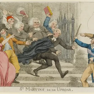 Satirical cartoon, St. Martins in an Uproar Satirical cartoon, St. Martins in an Uproar