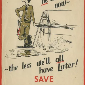 SAVE WATER POSTER WW2 SAVE WATER POSTER WW2