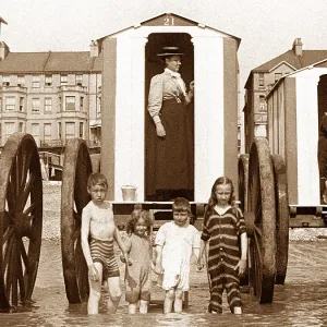 Seaside Bathing Machines early 1900s