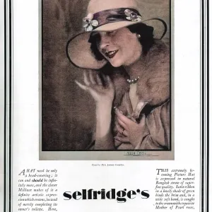 Selfridge's Hat Advert, 1927 Selfridge's Hat Advert, 1927