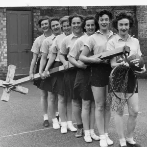 Seven women police officers in netball team Seven women police officers in netball team