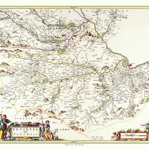 Shire of Selkirk, Scotland by Johan Blaeu Shire of Selkirk, Scotland by Johan Blaeu