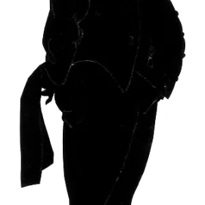Silhouette of a man in tailcoat and spectacles Silhouette of a man in tailcoat and spectacles