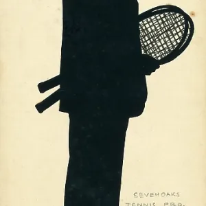 Silhouette of a tennis player Silhouette of a tennis player