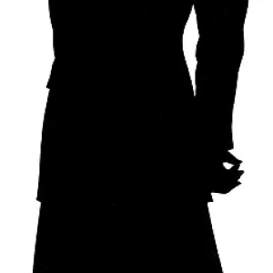 Silhouette of a woman in uniform Silhouette of a woman in uniform