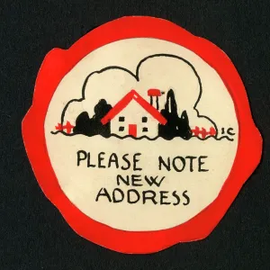 Small circular gift tag - original artwork - New address Small circular gift tag - original artwork - New address