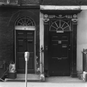 Soho, London - two front doors with fanlights Soho, London - two front doors with fanlights