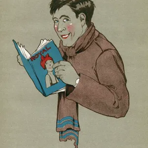 Soldier reading book in trenches, WW1 Soldier reading book in trenches, WW1