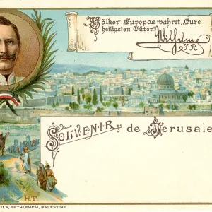 Souvenir postcard - Jerusalem - Kaiser Wilhelm II Souvenir postcard - Jerusalem - Kaiser Wilhelm II