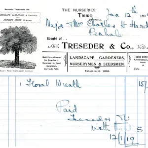 Stationery, Treseder & Co, Truro, Cornwall