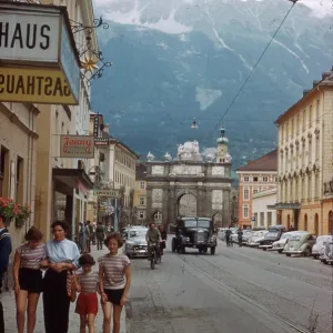 Street scene in Innsbruck, Austria Street scene in Innsbruck, Austria