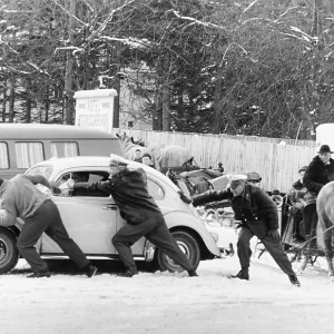 Stuck car at Semmering 1968 Stuck car at Semmering 1968