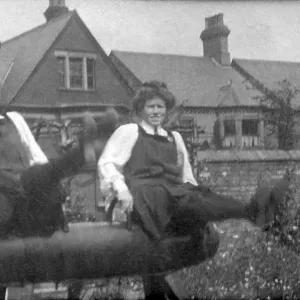 Students on vaulting horse