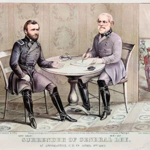 Surrender of General Lee - at Appomattox, C.H. Va. April 9th Surrender of General Lee - at Appomattox, C.H. Va. April 9th