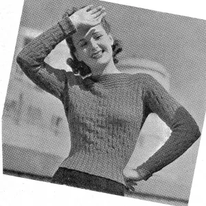 Sweater in fancy rib