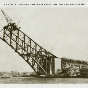 Sydney Harbour Bridge under construction Sydney Harbour Bridge under construction