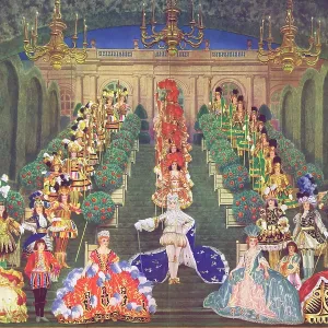 Tableau Sur Les Marches de L'Orangerie de Versailles in La Tableau Sur Les Marches de L'Orangerie de Versailles in La