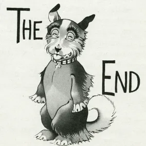 Tailpiece design, Jeek the puppy Tailpiece design, Jeek the puppy